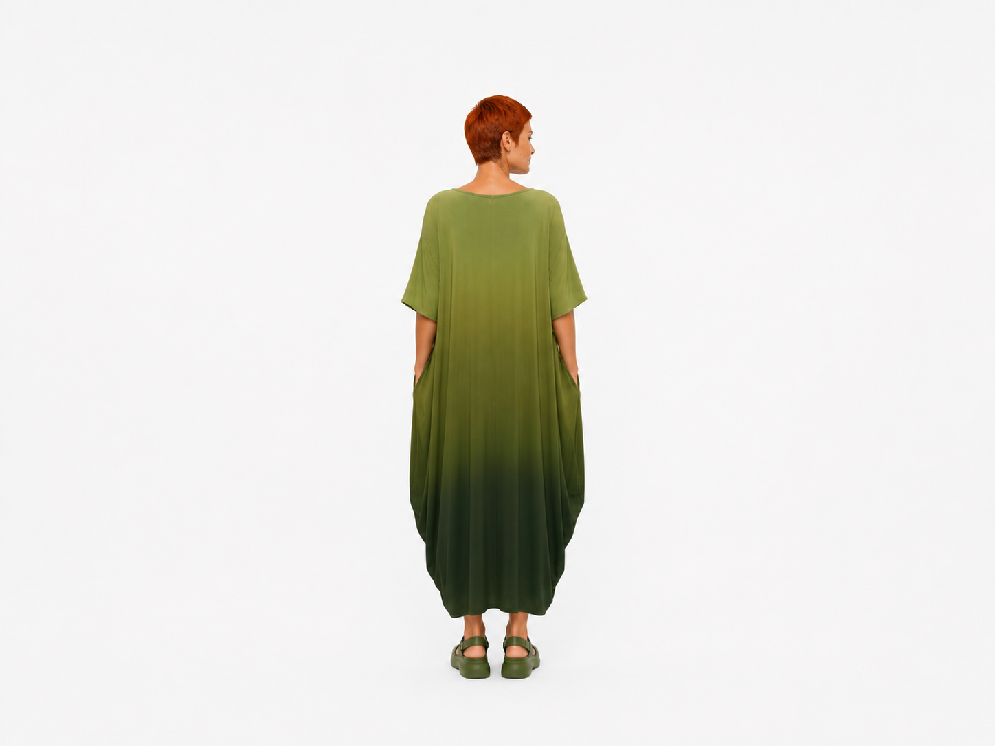 Vestido Pipa Degradê Musgo - Imagem 3
