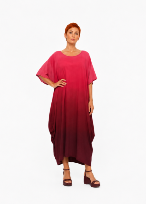 Vestido Pipa Degradê Bordô