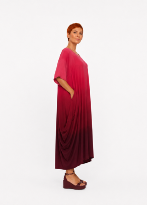 Vestido Pipa Degradê Bordô